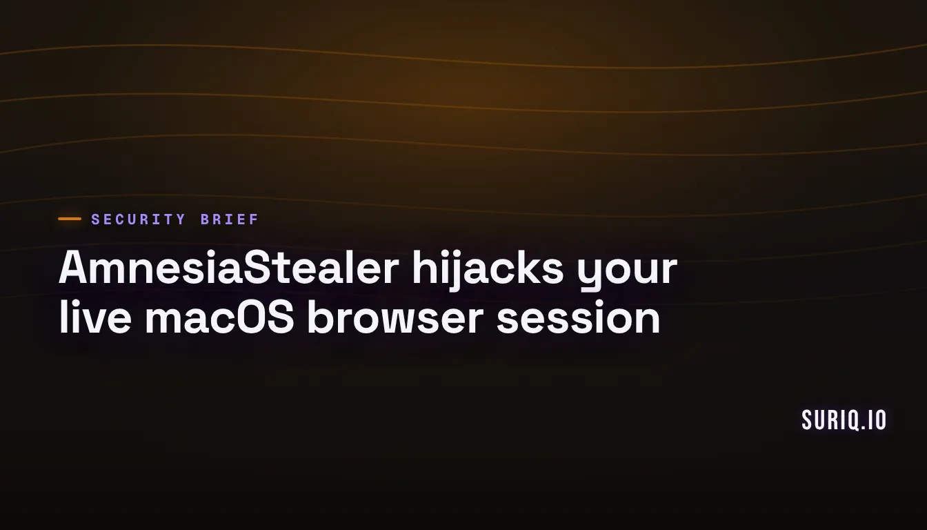 AmnesiaStealer hijacks live macOS browser sessions