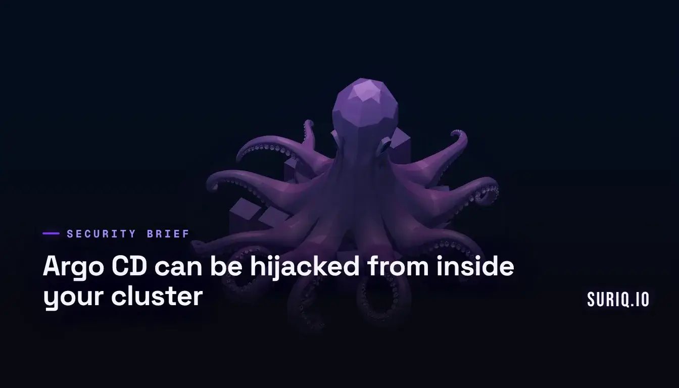 Geometric octopus reaching through a gap in a fence toward gridded container blocks