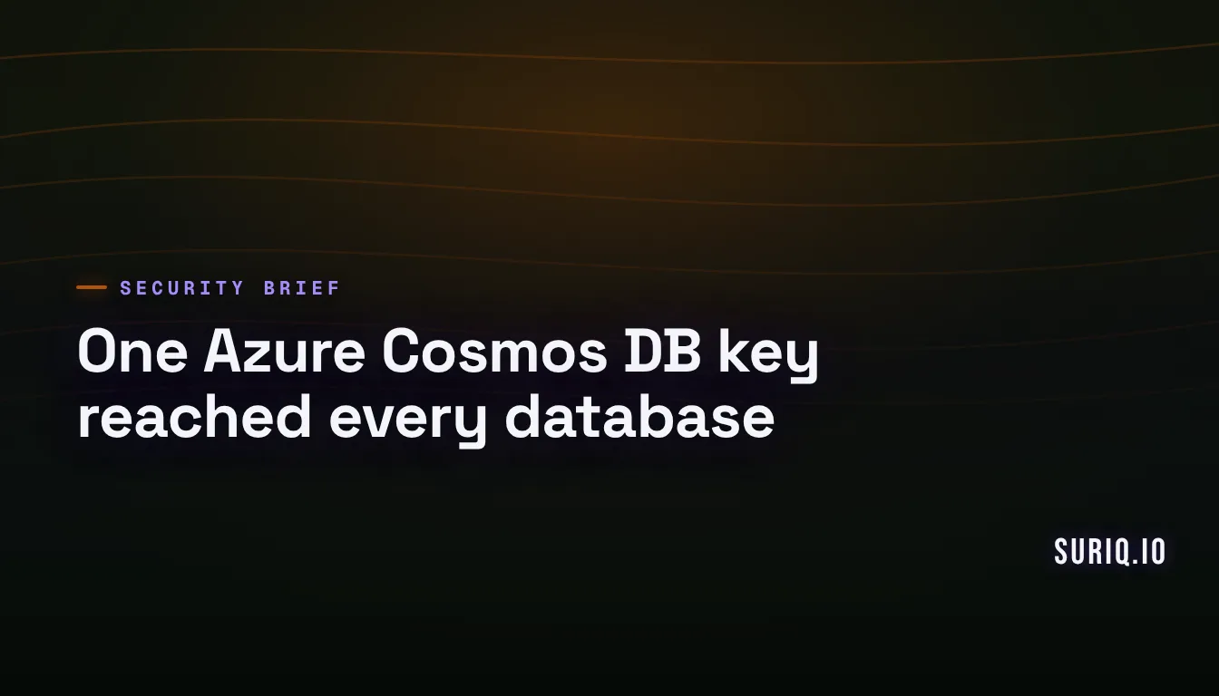 Azure Cosmos DB flaw: one key unlocked any database