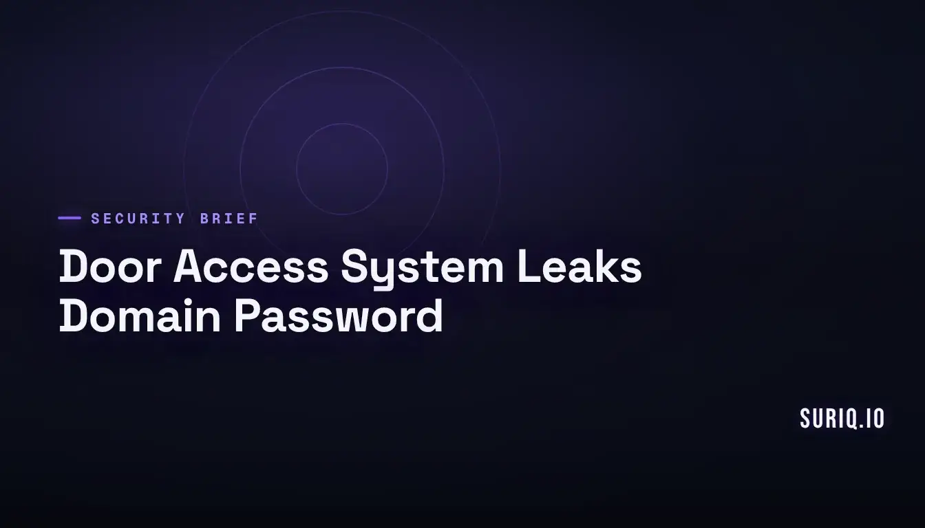 Biometric door access reader linked over a network to a directory server rack