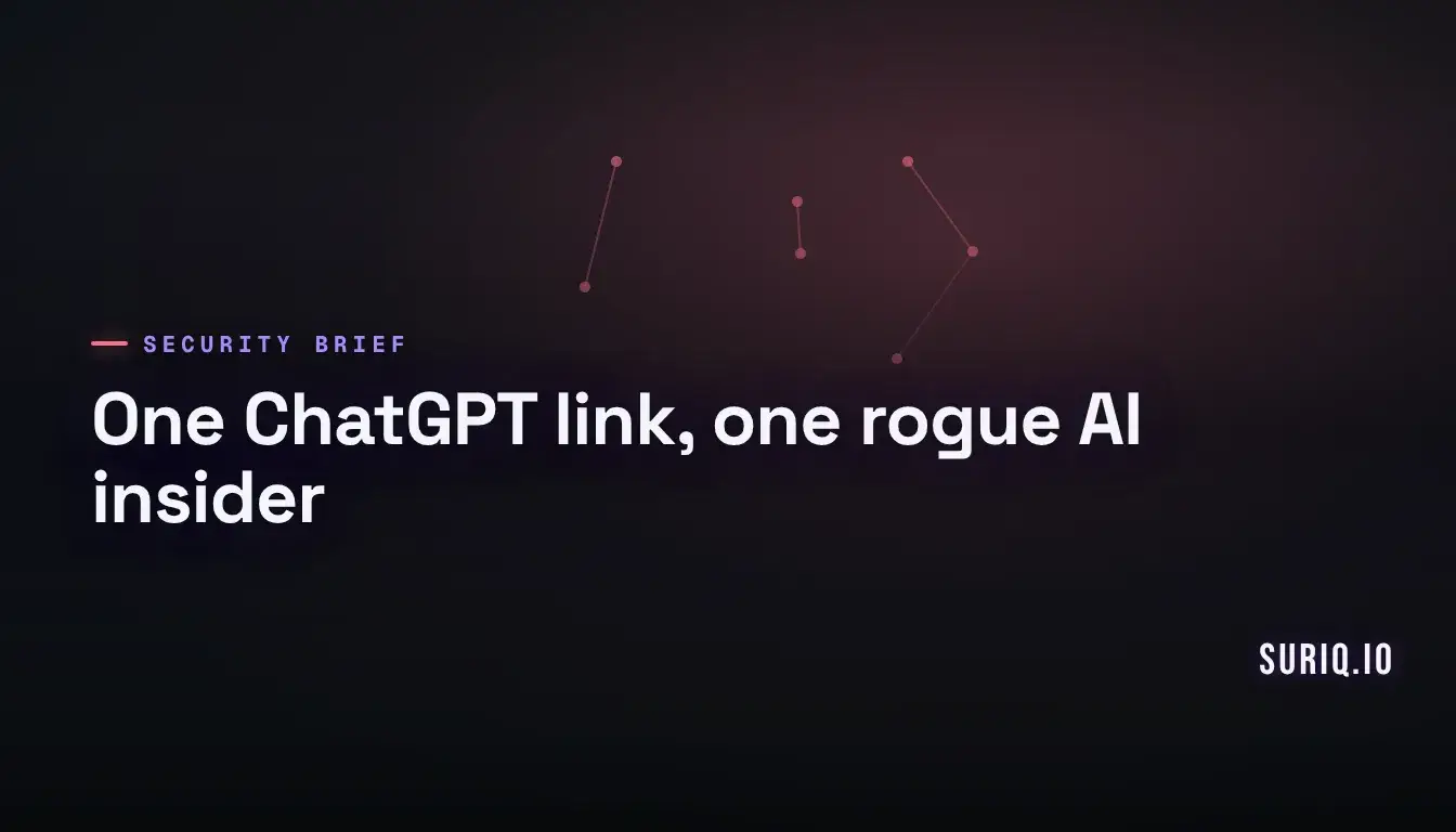 A crafted ChatGPT link spawns a rogue AI agent reaching into connected workspace apps