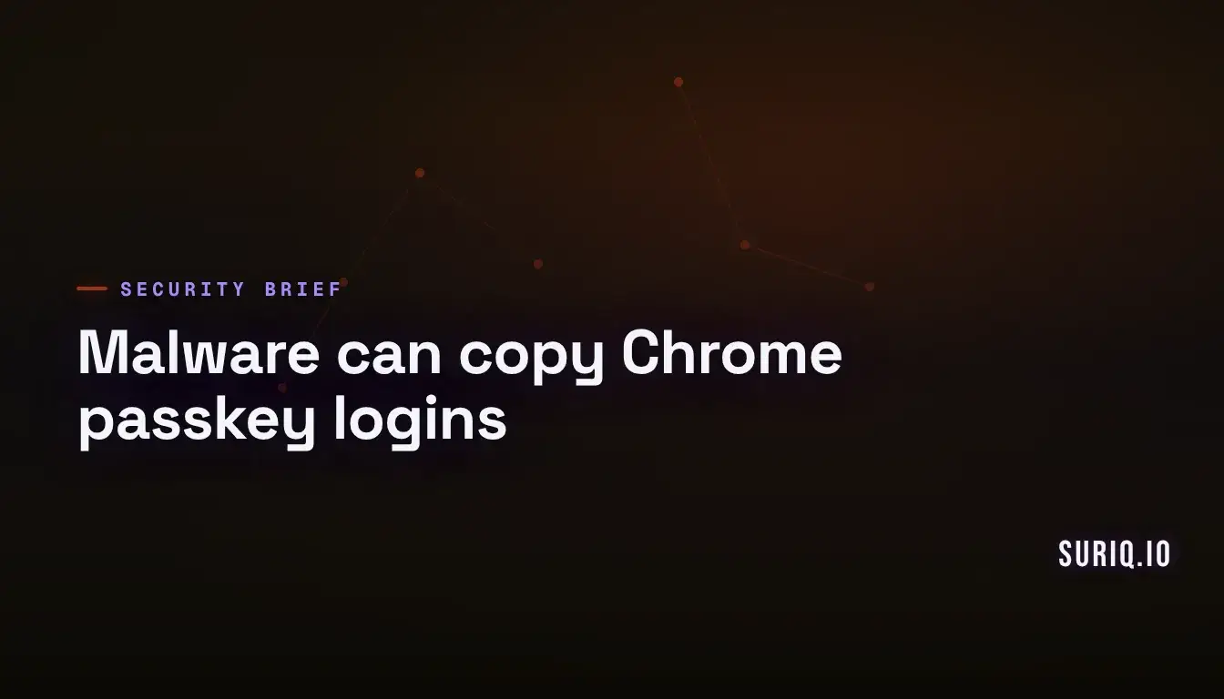 A copied passkey login key moving through a browser window toward cloud servers