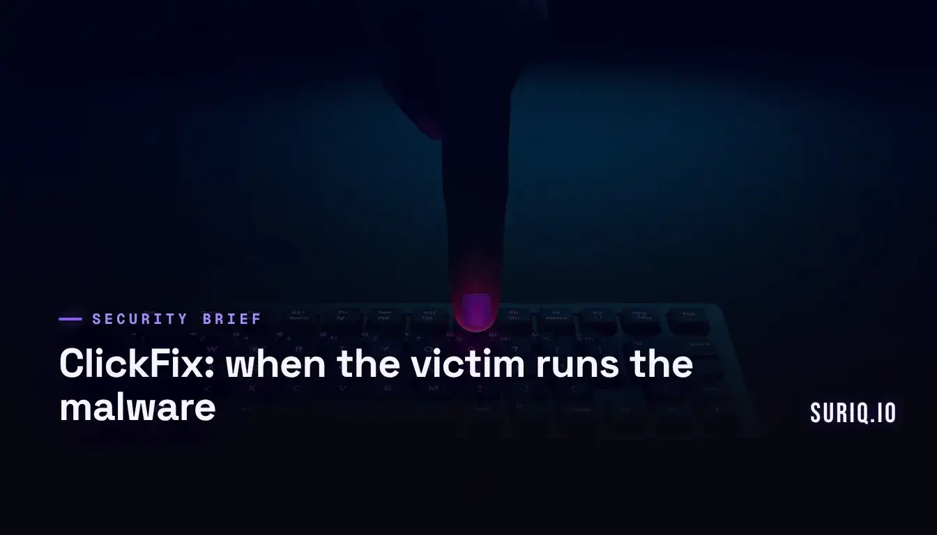 Lone hand pressing one glowing key on a dark mechanical keyboard