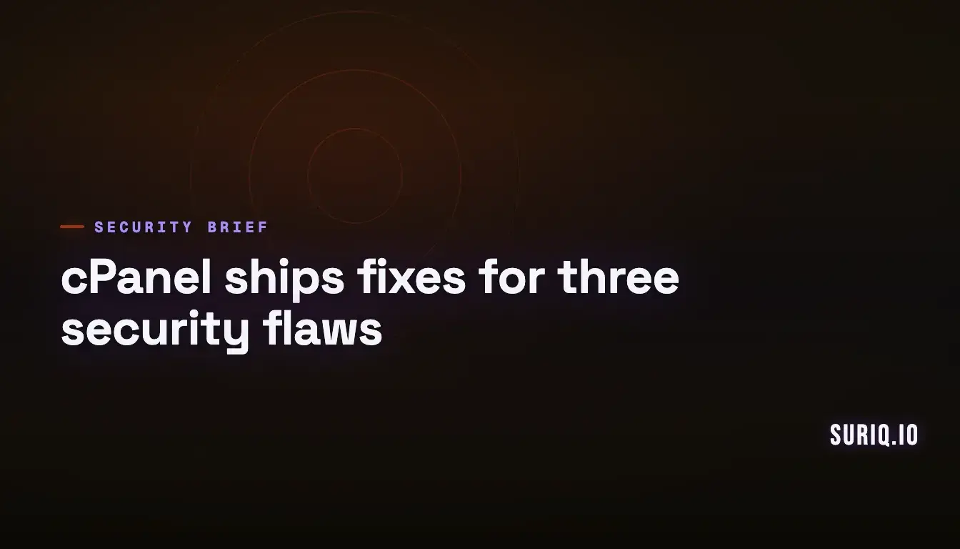 Server panels with sealed hatches representing cPanel security fixes