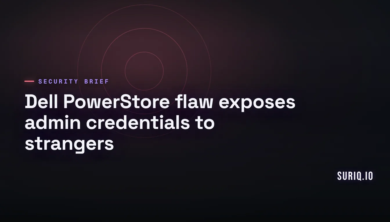 Dell PowerStore flaw leaks admin credentials (CVE-2026-58574)