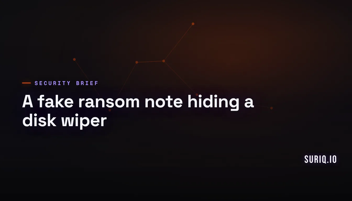 GigaWiper: a disk wiper wearing a ransomware mask