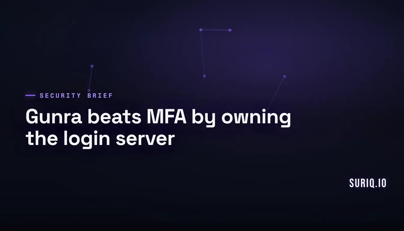 Gunra Ransomware Backdoors the Login Server to Defeat MFA (AA26-222a)