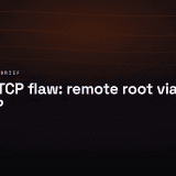 Dark cover with faint curved lines and a Linux TCP flaw headline