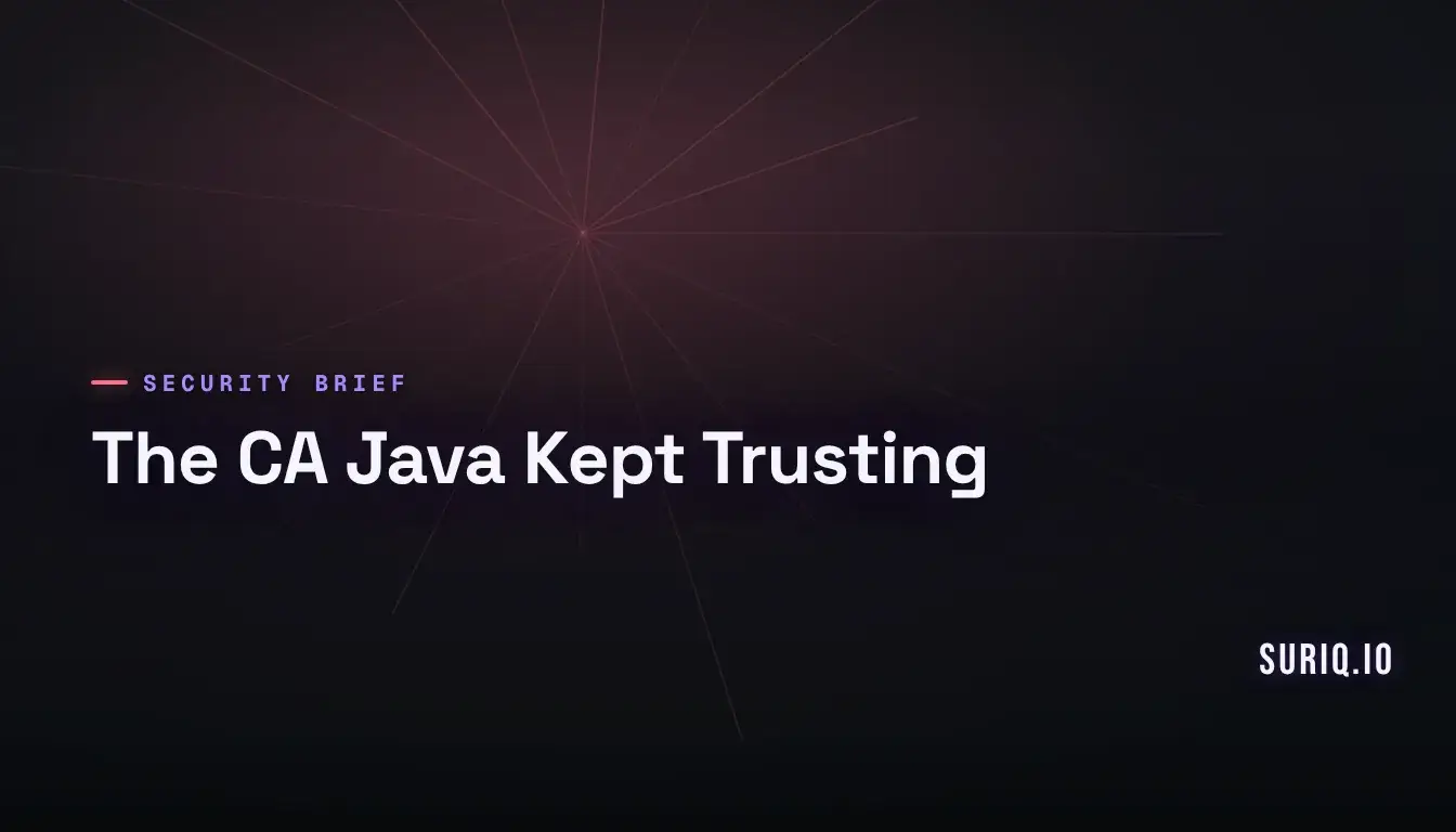 A certificate pulled from a dark vault of filing slots, illustrating a Java trust store cleanup