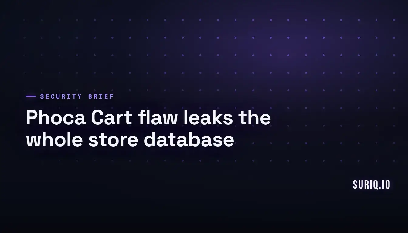Overturned shopping basket spilling a long store receipt, illustrating the Phoca Cart data leak