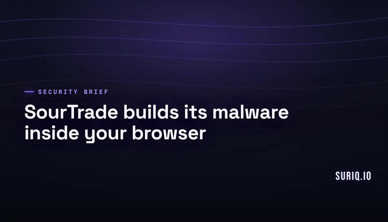 Fragments streaming from a browser window and fusing into a single dark executable block