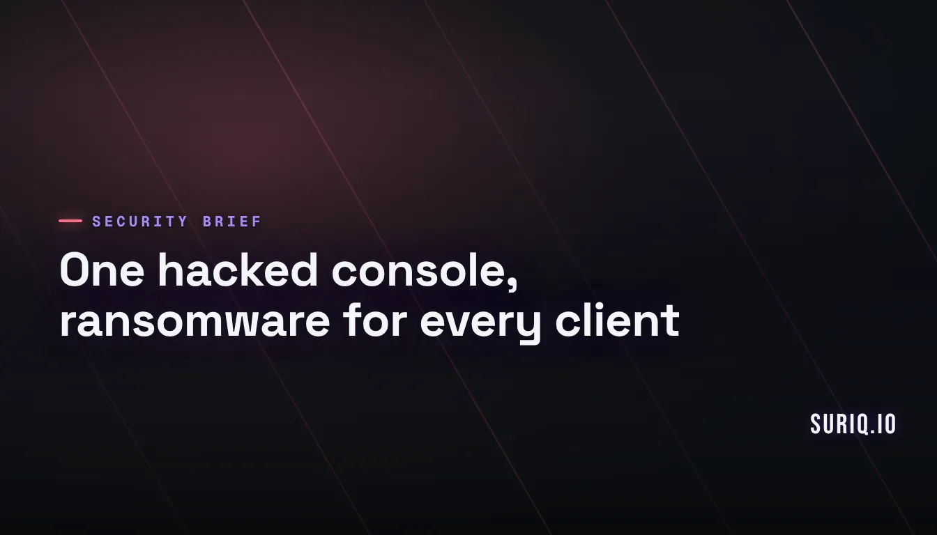 Storm-1175 uses N-central flaw to drop StormEncryptor