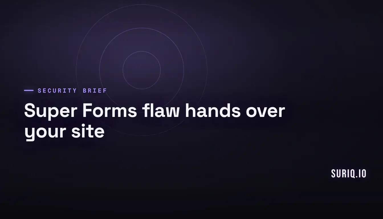 Super Forms WordPress plugin file upload vulnerability shown as a malicious file bypassing validation