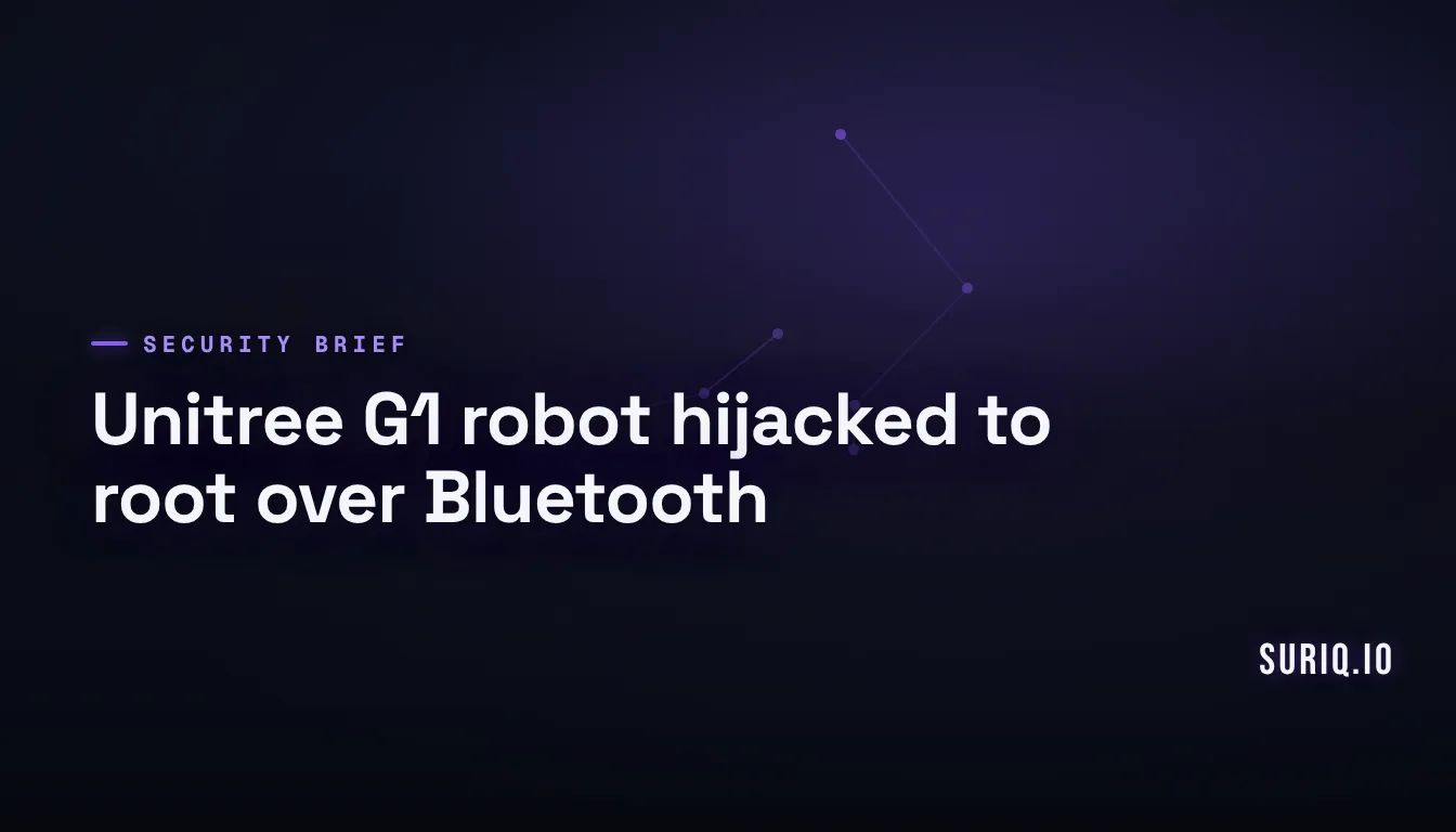 Unitree G1 robot: root RCE over Bluetooth