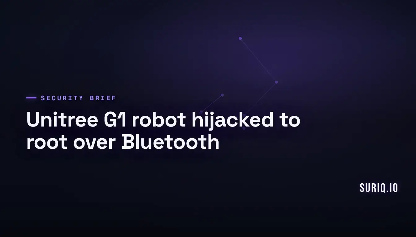 Humanoid robot emitting wireless rings toward two identical robots standing in a dim warehouse