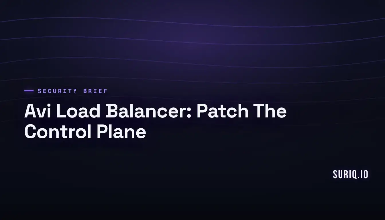 VMware Avi Load Balancer control plane vulnerabilities patched in Broadcom advisory VMSA-2026-0005